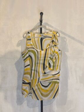 Worthington Sleeveless Geometric Print Blouse Size 2X